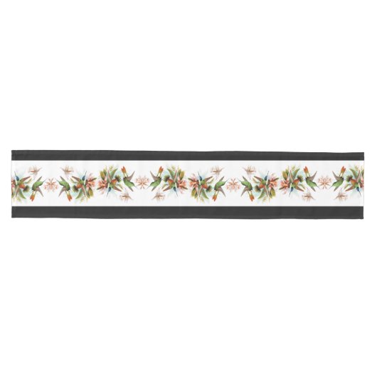 ハチドリの鳥の蘭によってはテーブルのランナーが開花します ミディアムテーブルランナー (横)