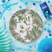 ハチドリの鳥の蘭によっては紙皿が開花します ペーパープレート (パーティー)