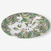 ハチドリの鳥の蘭によっては紙皿が開花します ペーパープレート (アングル)