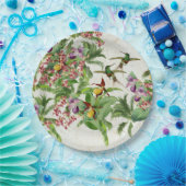 ハチドリの鳥の蘭の花の紙のパーティーのプレート ペーパープレート (パーティー)