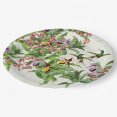 ハチドリの鳥の蘭の花の紙のパーティーのプレート ペーパープレート (アングル)