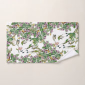 ハチドリの鳥の蘭の花のBathタオルセット バスタオルセット (ハンドタオル)