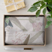 ハチドリの鳥の赤いユリによってはティッシュペーパーが開花します 薄葉紙 (ギフト)