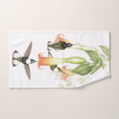 ハチドリの鳥の野性生物はBathタオルセットを去ります バスタオルセット (ハンドタオル)