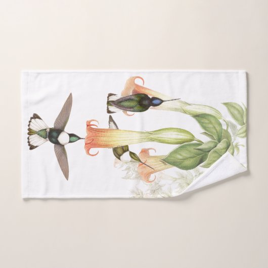 ハチドリの鳥の野性生物はBathタオルセットを去ります バスタオルセット (ハンドタオル)