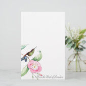 ハチドリの鳥の野性生物動物の文房具 便箋 (スタンド正面)