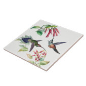 ハチドリの鳥の野性生物動物の花のタイル タイル (側面)