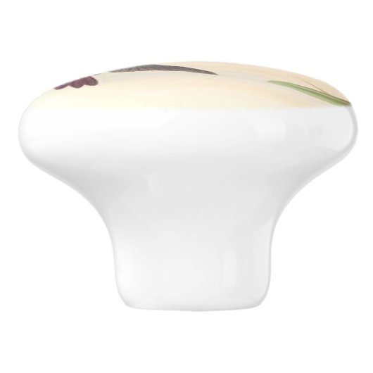 ハチドリの鳥の野性生物動物の花柄のノブ セラミックノブ (側面)