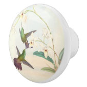 ハチドリの鳥の野性生物動物の花柄のノブ セラミックノブ (右)