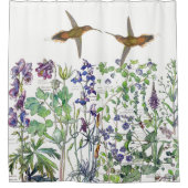 ハチドリの鳥の野生の花によってはシャワー・カーテンが開花します シャワーカーテン (正面)