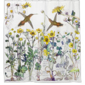 ハチドリの鳥の野生の花によってはシャワー・カーテンが開花します シャワーカーテン (正面)