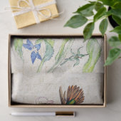 ハチドリの鳥の野生の花によってはティッシュペーパーが開花します 薄葉紙 (ギフト)