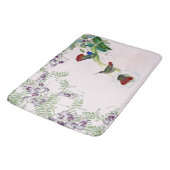 ハチドリの鳥の野生の花によってはバス・マットが開花します バスマット (アングル)