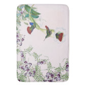 ハチドリの鳥の野生の花によってはバス・マットが開花します バスマット (正面縦)