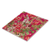 ハチドリの鳥のAudubonの野性生物動物の花 タイル (側面)