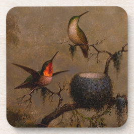 ハチドリの鳥ビクトリアンの巣絵画の コースター