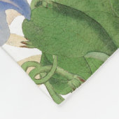 ハチドリの鳥及び花朝顔の花 フリースブランケット (角)