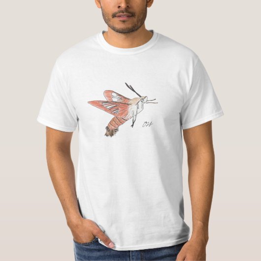 ハチドリのClearwingのガのワイシャツ Tシャツ (正面)