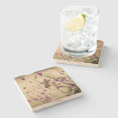 ハチドリのTravertineのコースター ストーンコースター (横)