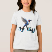 ハチドリを飛ばす –  トライブレンドＴシャツ (正面)