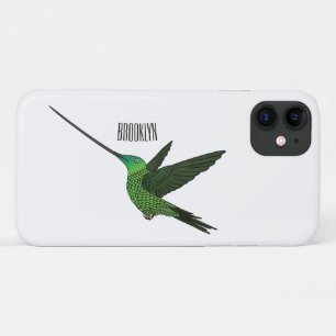 ハチドリイラストレーション風 iPhone 11 ケース