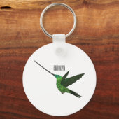 ハチドリイラストレーション キーホルダー (正面)