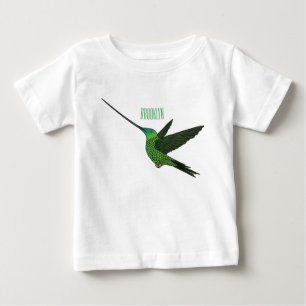 ハチドリイラストレーション ベビーTシャツ