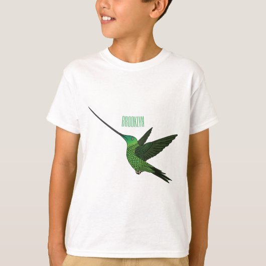 ハチドリイラストレーション Tシャツ (正面)