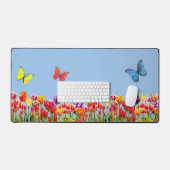 ハチドリカラフルチョウ デスクマット (キーボード&マウス)