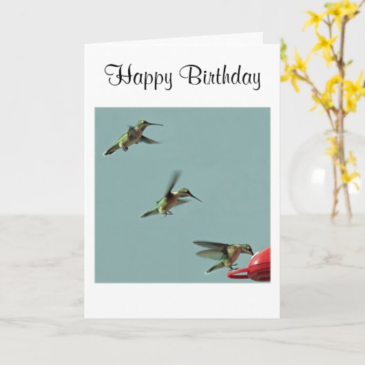 ハチドリカード カード (黄色い花)