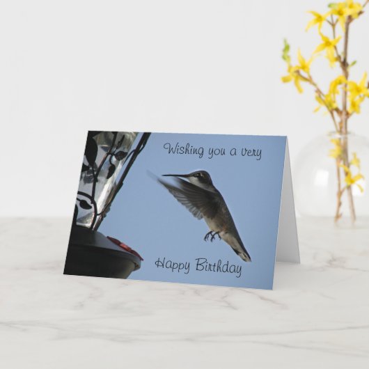 ハチドリカード カード (黄色い花)