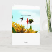 ハチドリカード(姿勢1) カード (裏面)