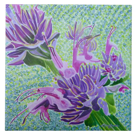 ハチドリセージ陶材瓦 タイル (正面)