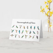 ハチドリテキサス州 カード (黄色い花)