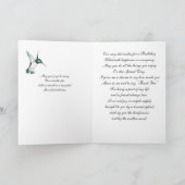 ハチドリハッピーバースデー カード (内部)