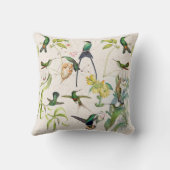 ハチドリバードネストオーキッドフラワーズ装飾用クッション クッション (裏面)