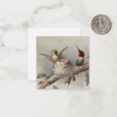 ハチドリファミリーヴィンテージノテカード ノートカード (正面/裏面インサイチュ)