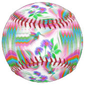 ハチドリフライト万華鏡のように千変万化するパターン ソフトボール (裏面)