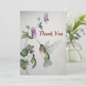 ハチドリフラット感謝ノート水彩 サンキューカード (スタンド正面)