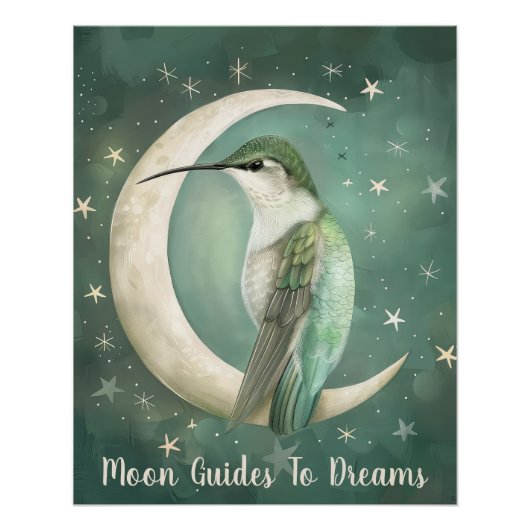 ハチドリベビーが月に眠る ポスター (正面)