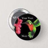 ハチドリボタン 缶バッジ (正面&裏面)