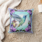 ハチドリポリエステル装飾用クッション16" x 16" クッション (ブランケット)