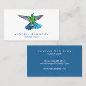 ハチドリミニマル·ホワモダンイト·ブルー 名刺 (正面/裏面)