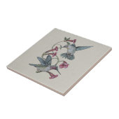 ハチドリ及びつる植物 タイル (側面)