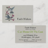 ハチドリ及びつる植物 名刺 (正面/裏面)