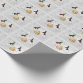 ハチドリ及びオーナメント ラッピングペーパー (角)