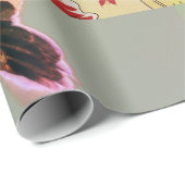 ハチドリ及び花束紙 ラッピングペーパー (ロールコーナー)