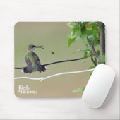 ハチドリ及び蜂蜜の蜂 マウスパッド (マウス)