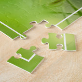 ハチドリ及び（鳥）ショウジョウコウカンチョウ花 ジグソーパズル (側面)