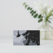 ハチドリ及びFushiaの名刺のシルエット 名刺 (スタンド正面)